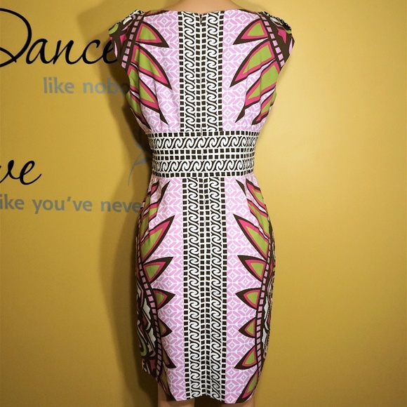 NICOLE MILLER Flower Print Dress Size 12 - Picture 4 of 8